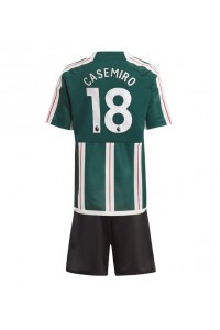 Manchester United Casemiro #18 Babytruitje Uit tenue Kind 2023-24 Korte Mouw (+ Korte broeken)